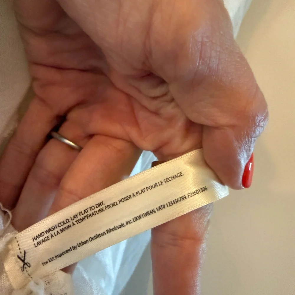 Free People Clover Raw Hem Handkerchief Hem White High Low Skirt XS - Picture 10 of 10